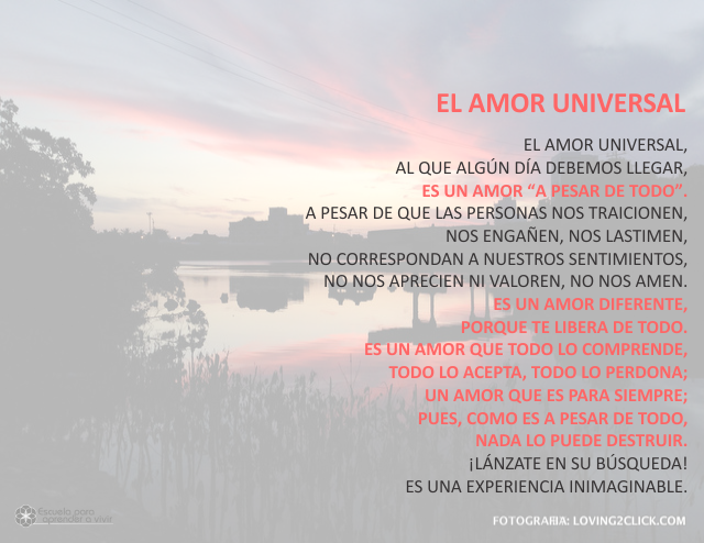 El amor universal Abril 21 de 2009